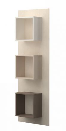 Wall shelf 05, color: cream / cappuccino - Dimensions: 172 x 58 x 22 cm (H x W x D)