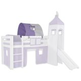 1-piece tunnel for loft and bunk beds - Color:Purple/White