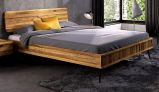 Double bed Rolleston 01 solid oiled Wild Oak - Lying area: 180 x 200 cm (w x l)