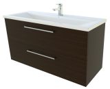 Vanity unit Nadiad 29, Colour: Oak black - 50 x 101 x 39 cm (H x W x D)