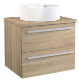 Vanity unit Bidar 52, Colour: Oak - 53 x 60 x 45 cm (H x W x D)