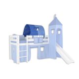 1-piece tunnel for loft and bunk beds - Color:light blue/dark blue