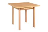 Oak-colored dining room table DEIMONDS, extendable, space-saving, dimensions 80 x 80/110 cm (W x D), table top height of 32 mm, sturdy wooden legs