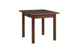 DEIMONDS dining table in the color walnut, table top height of 32 mm, dimensions 80 x 80/110 cm (W x D), high strength, extendable, easy to combine