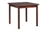 Square dining room table LIGA in walnut, table top height of 32 mm, dimensions 80 x 80 (W x D), scratch-resistant laminate top, sturdy wooden legs, high quality