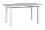 White dining room table ROTE, easy to combine, dimensions 80 x 140/220 cm (W x D), table top height of 32 mm, seats up to 8 people