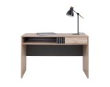 Simple desk Niel 09, color: oak / anthracite - Dimensions: 76 x 120 x 55 cm (H x W x D)