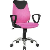 Children's and youth desk chair Apolo 93, color: pink / black, with durable mesh cover