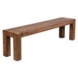 Bench made of Sheesham solid wood Apolo 190, Color: Sheesham - Dimensions: 45 x 160 x 35 cm (H x W x D), Handcrafted