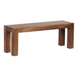 Sturdy bench made of Sheesham solid wood, color: Sheesham - Dimensions: 45 x 120 x 35 cm (H x W x D), suitable for kitchen and dining room
