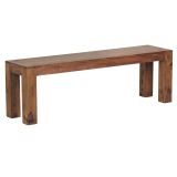 Robust bench made of sheesham solid wood, color: sheesham - Dimensions: 45 x 140 x 35 cm (H x W x D), suitable for kitchen and dining room