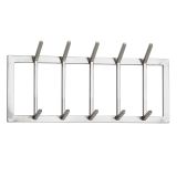 Wall coat rack, color: silver - Dimensions: 30 x 65 x 10 cm (H x W x D)