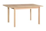 Oak-colored dining room table DAINIS, dimensions 80 x 120/150 cm (W x D), table top height 32 mm, laminate table top scratch-resistant, easy to combine