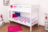 Bunk bed "Easy Premium Line" K20/n, headboard and footboard straight, solid white beech wood - 90 x 200 cm (W X L), divisible