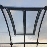 Roof windows for greenhouses 21 and 22