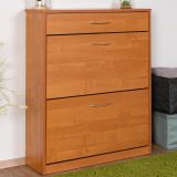 Shoe cabinet Pamanukan 02, color: alder - Dimensions: 98 x 82 x 25 cm (H x W x D)