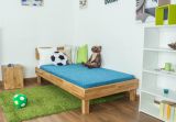Wooden Nature 01 youth bed in solid oiled oak - lying surface 100 x 200 cm (W x L) 