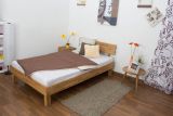 Wooden Nature 03 youth bed, solid oiled oak - Lying surface 120 x 200 cm (W x L) 