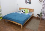 Wooden Nature 02 youth bed, solid oiled oak - mattress base 160 x 200 cm (W x L) 