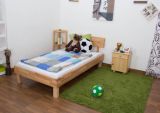 Youth bed Wooden Nature 03 solid oiled beech heartwood - lying surface 90 x 200 cm (W x L) 