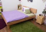 Youth bed Wooden Nature 02 solid oiled beech heartwood - lying surface 160 x 200 cm (W x L) 