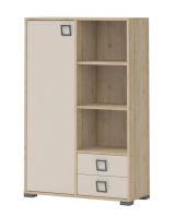 Chest of drawers 26, color: beech / cream - 134 x 86 x 37 cm (H x W x D)
