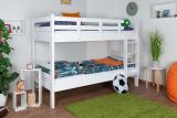 Bunk bed "Easy Premium Line" K17/n, solid beech wood white, Lying surface: 90 x 190 cm (w x l), convertible