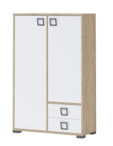 Children's room - Benjamin 27 chest of drawers, color: beech / white - 134 x 86 x 37 cm (H x W x D)