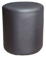 Stool / Pouf Bassila 02, Colour: Black - Measurements: 40 x 38 x 38 cm (H x W x D)