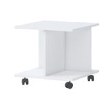 Children's room - Side table on castors Benjamin 08, Color: White - Dimensions: 50 x 55 x 55 cm (H x W x D)