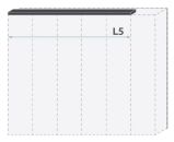 Top frame for Hinged door cabinet / Closet Faleasiu and add-on modules, Colour: White - Width: 227 cm.