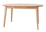 Erdre 09 round dining table, extendable from 90 cm to 122 cm, high-quality workmanship, 90 x 90 x 74.5 cm, table top extension by 32 cm, in oiled oak