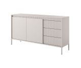 Sideboard with ample storage space Balta 02, color: beige, three drawers, push-to-open function, dimensions: 81 x 153.5 x 39.5 cm, four compartments