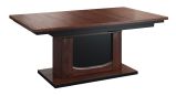 Height-adjustable and extendable coffee table Krasno 26, solid oak, very good stability, dimensions: 59 - 77 x 130 - 218 x 80 cm, long service life