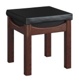 Upholstered stool Krasno 36, solid oak, dimensions: 45 x 45 x 45 cm, easy to combine with other furniture from this series, suitable for dressing table