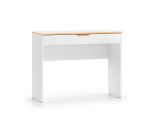 Dressing table with soft-close function Breckenridge 07, with one drawer, color: white, dimensions: 79 x 100 x 40 cm, handles: gold, very stable