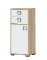 Children's room - Benjamin 22 chest of drawers, color: beech / white - 102 x 44 x 37 cm (H x W x D)