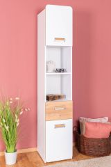 Children's room - Wardrobe Dennis 03, Colour: Ash / White - Measurements: 188 x 35 x 40 cm (h x w x d)