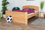 Youth bed "Easy Premium Line" K7 incl.1 cover panel, 140 x 200 cm solid beech wood natural