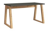 Desk "Merosina" 05, Color: Oak Artisan / Dark grey - Dimensions: 76 x 135 x 65 cm (H x W x D)