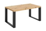 Coffee table "Prizren" 02, Artisan oak / matt black, 105 x 60 x 50 cm, suitable as a side table for living room, bedroom, children's room, youth room