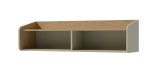 Sampont 11 wall shelf, mint green / dark oak, 33 x 125 x 33 cm, with 2 spacious compartments, hanging shelf, ABS edges, robust and stable, long service life