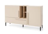 Authie 06 chest of drawers, beige / light oak, 90 x 155 x 40 cm, with 1 drawer and 7 compartments, ABS edges, high-quality workmanship, stable and of high quality