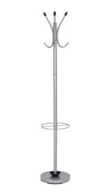 Coat rack Madina 07, Colour: Silver - Measurements: 185 x 34 x 34 cm (H x W x D)