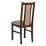 Classic reversible chair with beige upholstery made of PES for the dining room, seat height of 47 cm, robust solid beech wood in the color walnut, durable