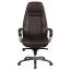 Desk chair with high backrest Apolo 69, color: brown / chrome, ergonomically arranged controls