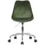 Design swivel chair Apolo 112, color: green / chrome, velvet cover