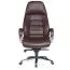 Comfortable XXL office swivel chair Apolo 121, color: brown / chrome, integrated lumbar support & neck support