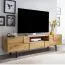 TV cabinet / lowboard, color: oak - Dimensions: 46 x 160 x 43 cm (H x W x D)