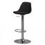 Elegant bar stool Apolo 126, color: black / chrome, foot plate with rubberized edging